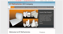 Desktop Screenshot of ktrefractories.com